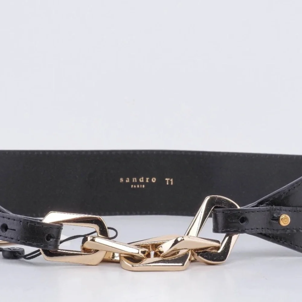 SANDRO Paris Leather Belt 1 small - Picture 2 of 6